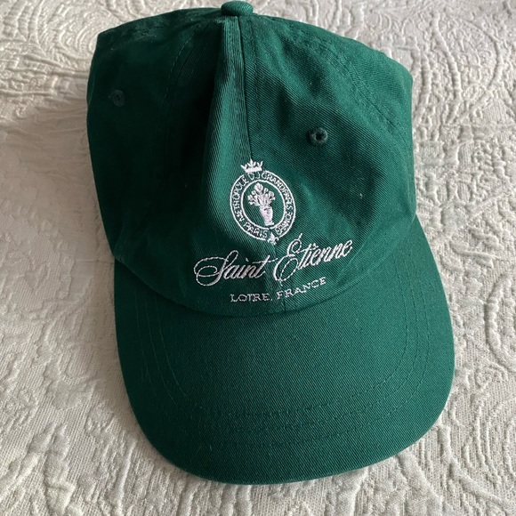 Cotton On Accessories - Saint Etienne Embroidered Green Baseball Cap 100% Cotton and Adjustable Back